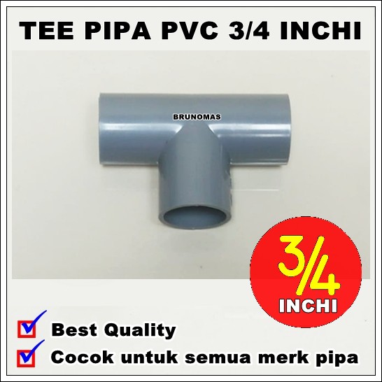 TEE 3/4" inchi TRILLIUN - T Cabang tiga sambungan paralon pipa pvc