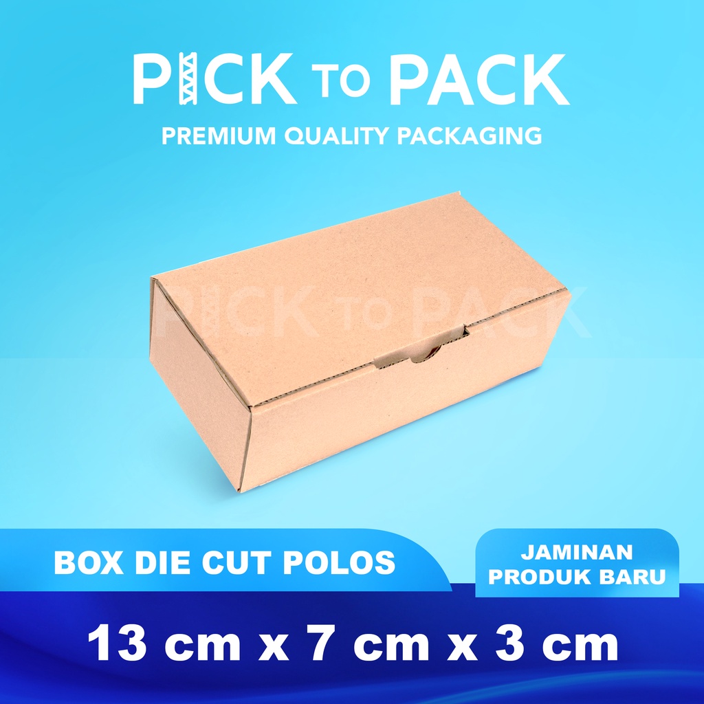 Kardus Box Karton Die Cut 13X7X3 Polos - Baru - Murah