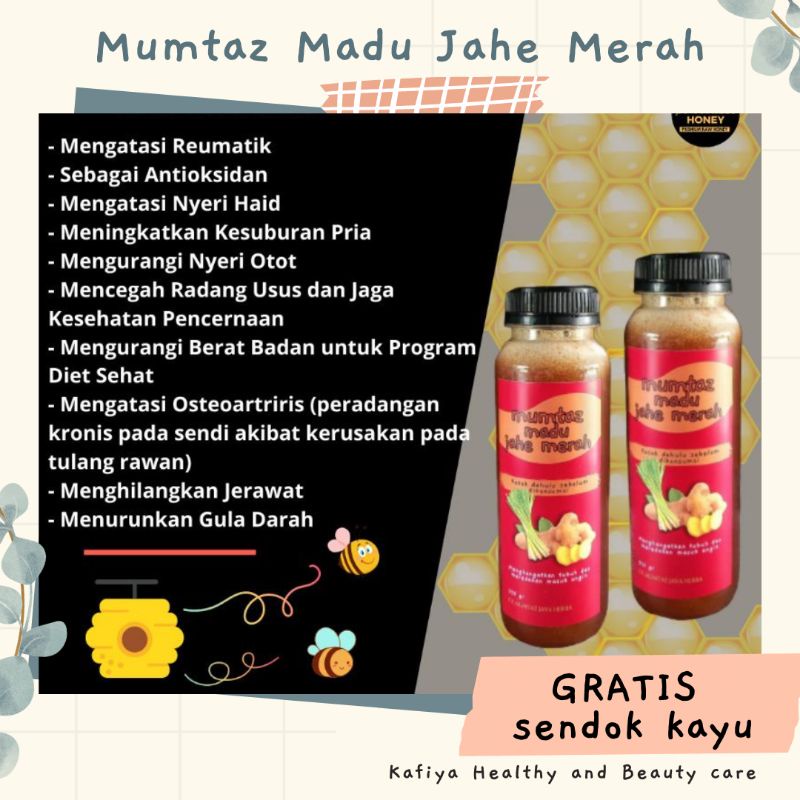 GRATIS SENDOK KAYU / MADU JAHE JAVAHILLS HONEY - Madu Murni Madu Jahe Merah Madu Herbal Madu Javahills