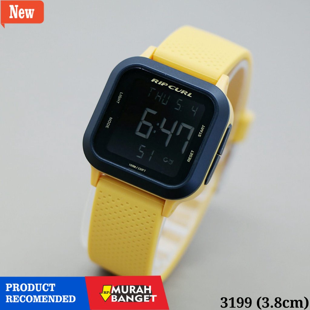 Jam digital wanita terbaik- (COD) JAM TANGAN WANITA RIPCURL DIGITAL RUBBER 3,8CM FREE BOX || BESTT S