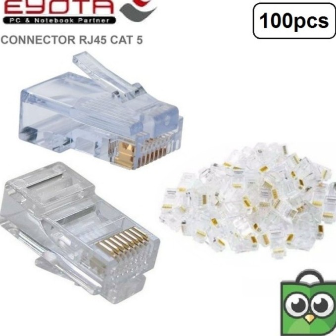 konektor rj45 isi 100 merk eyota qualitas bagus