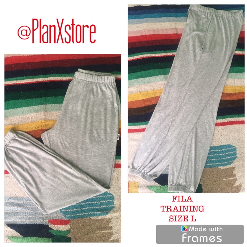 FILA CELANA TRAINING ABU MUDA PRELOVED TERJANGKAU WARNA ABU MUDA