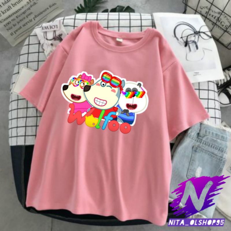 baju anak wolfoo kaos wolfoo luci dan Pando