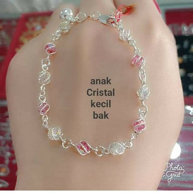 Gelang Perak anak asli krum mas putih