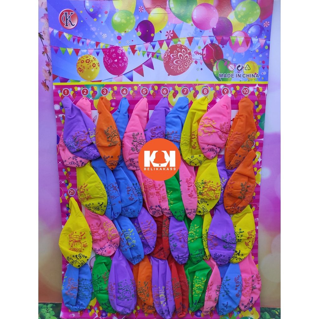 (40 PCS) BALON KARET LATEX MOTIF HAPPY BIRTHDAY / ULANG TAHUN / DORAEMON / POLKADOT LEMBAR ISI 40 PCS / BALON MOTIF / BALON ULANG TAHUN / BALON HAPPY BIRTHDAY / BALON DORAEMON / BALON POLKADOT / BALON TOTOL