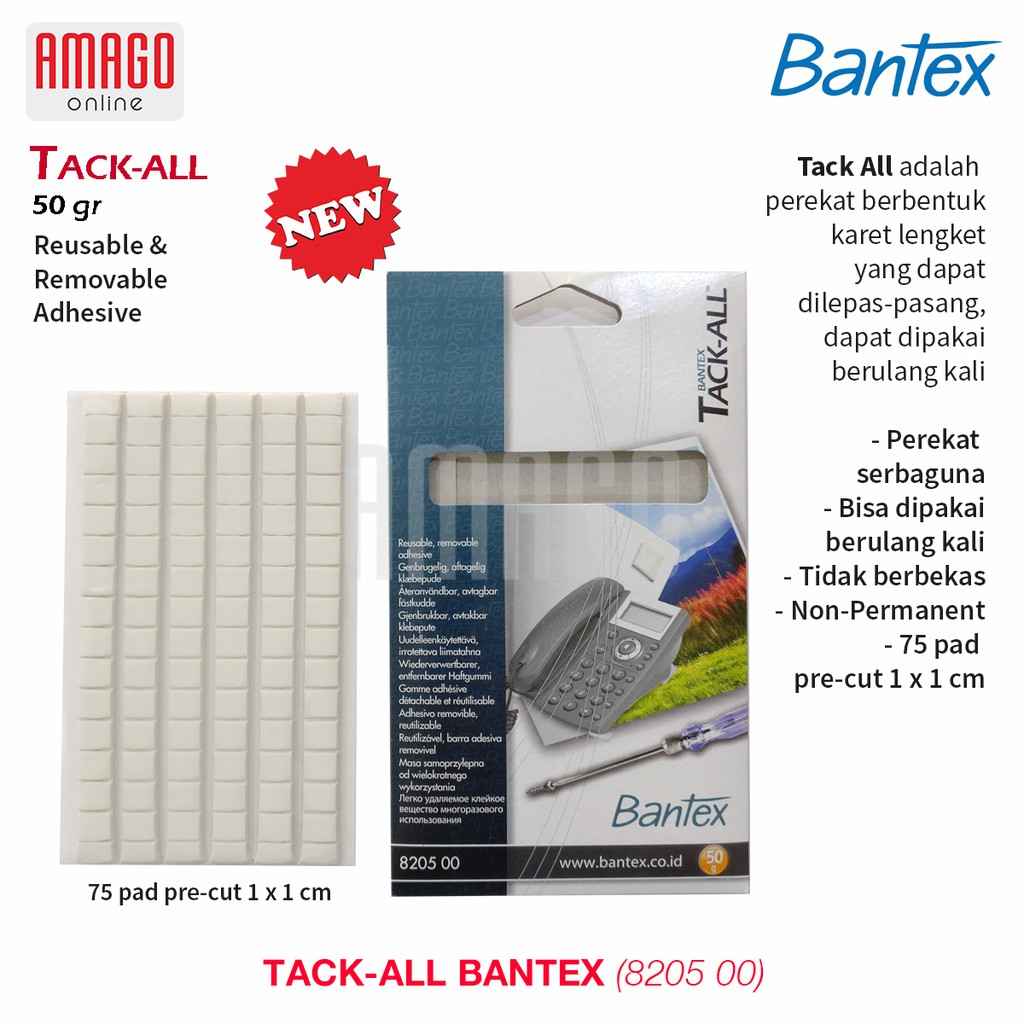 BANTEX Tack-All - Adhesive Gum - New Pre-Cut - Lem Serbaguna - 820500