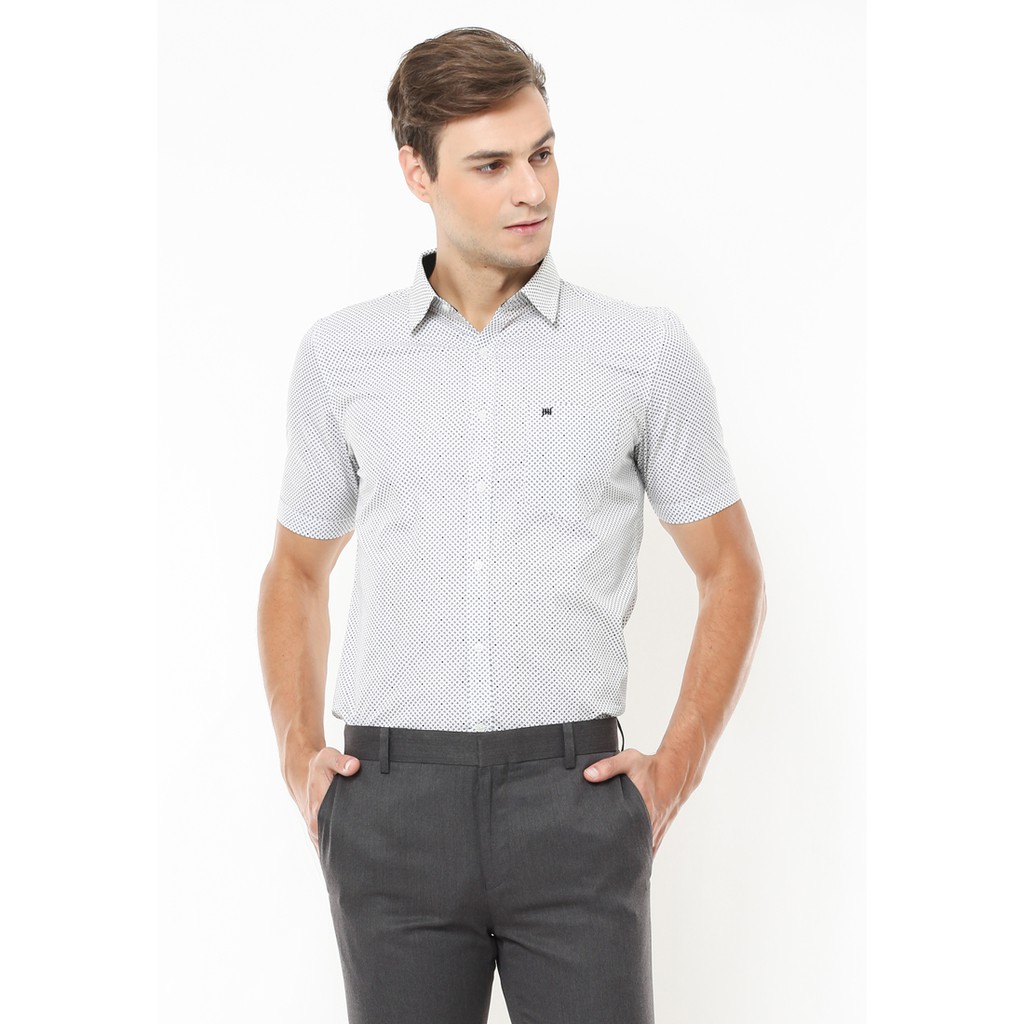 Slim Fit - Kemeja Formal - Motif Garis Kecil - Putih - FSH.650.K380.732