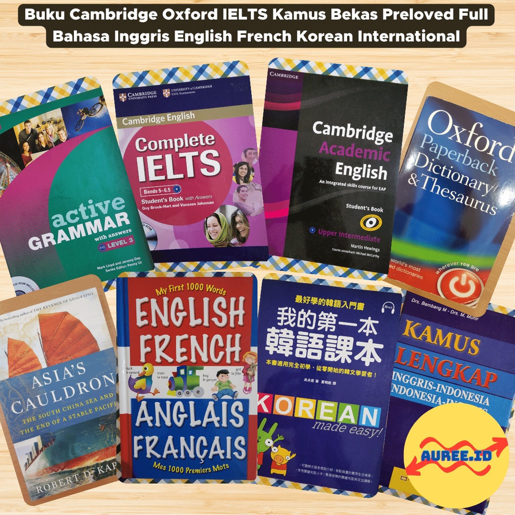 Buku Cambridge Oxford IELTS Kamus Bekas Preloved Full Bahasa Inggris English French Korean Internati