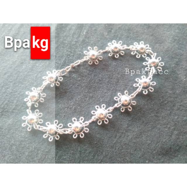 Gelang tangan matahari # Gelang monel besi putih asli anti karat silver murah cewek cantik unik cod