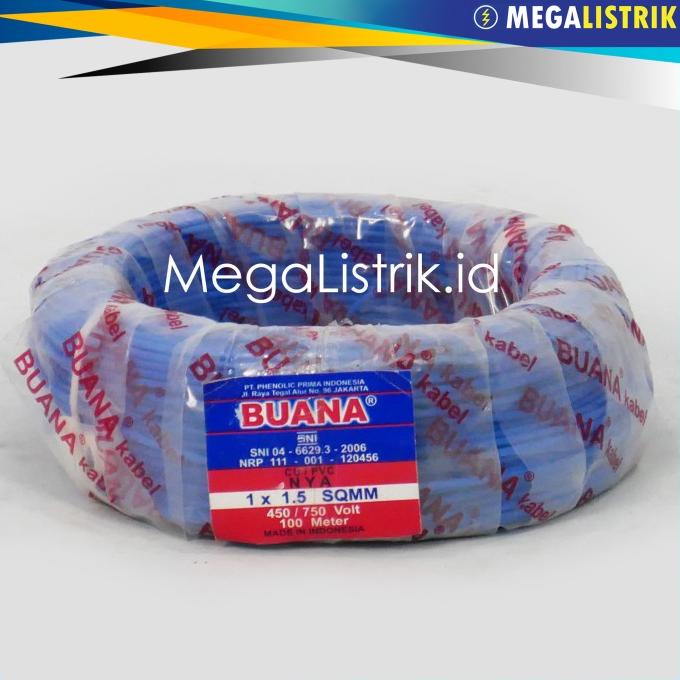 Buana Kabel Listrik Kawat / Engkel / NYA 1.5 MM ( 100 Meter )