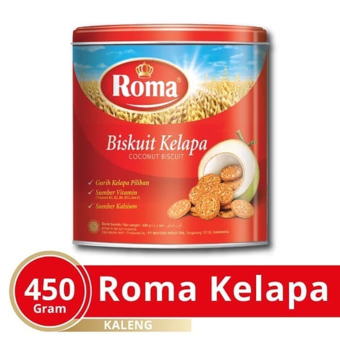 

ROMA Biskuit Kelapa Kue Kering Kue Kaleng 450g