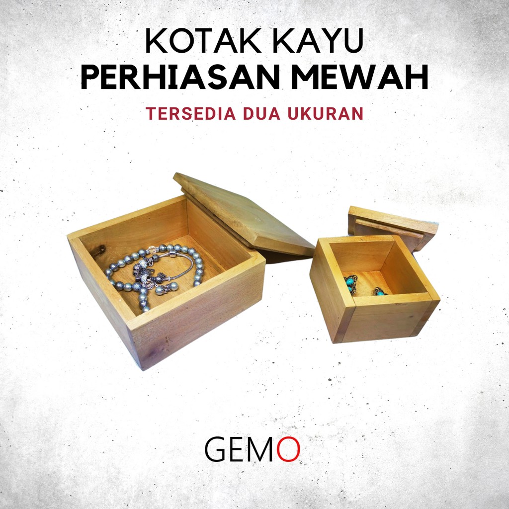 Kotak KAYU Perhiasan / Kosmetik SERBA GUNA / Jewelry Box cocok untuk Seserahan Tunangan Nikah Kawin