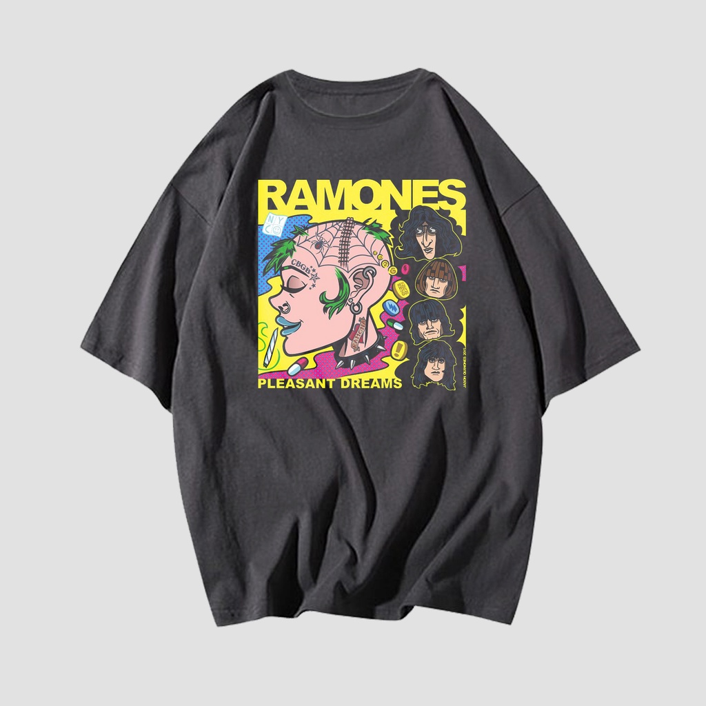 Ramones Pleasant Dreams Homage Style Oversize Tee