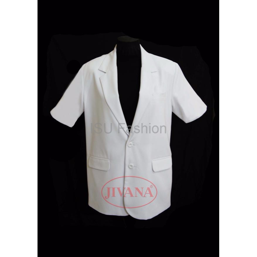 Jas Dokter Pria Tangan Pendek