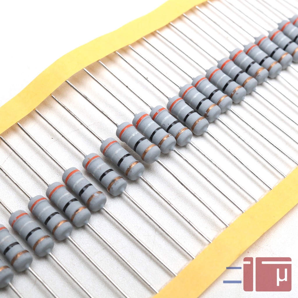 x10 Resistor 39R 39 Ohm 1W Metal Oxide 5% Taiwan Kaki Tembaga