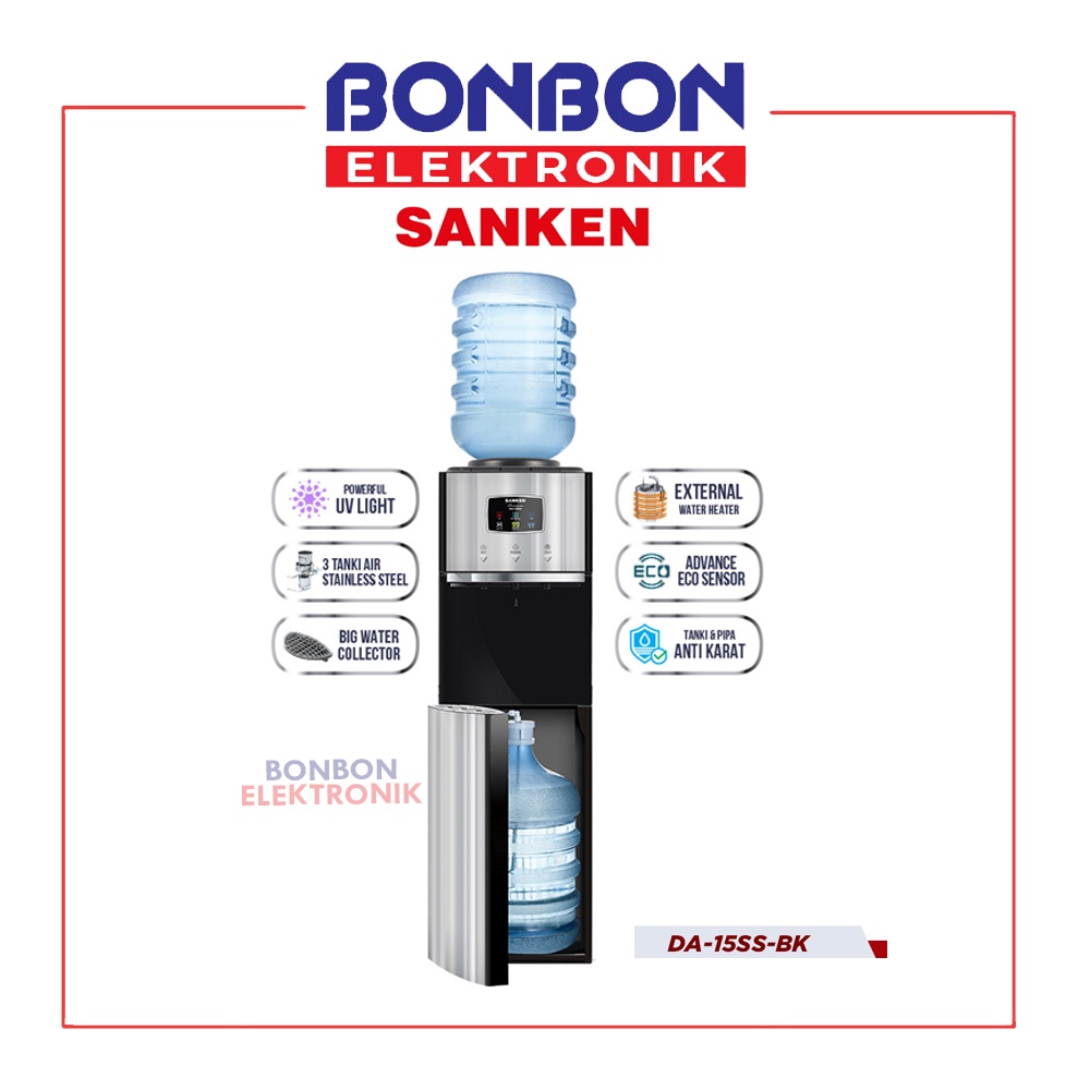 [GOSEND/GRAB] Sanken Dispenser Duo Galon DA-15SS / DA 15SS