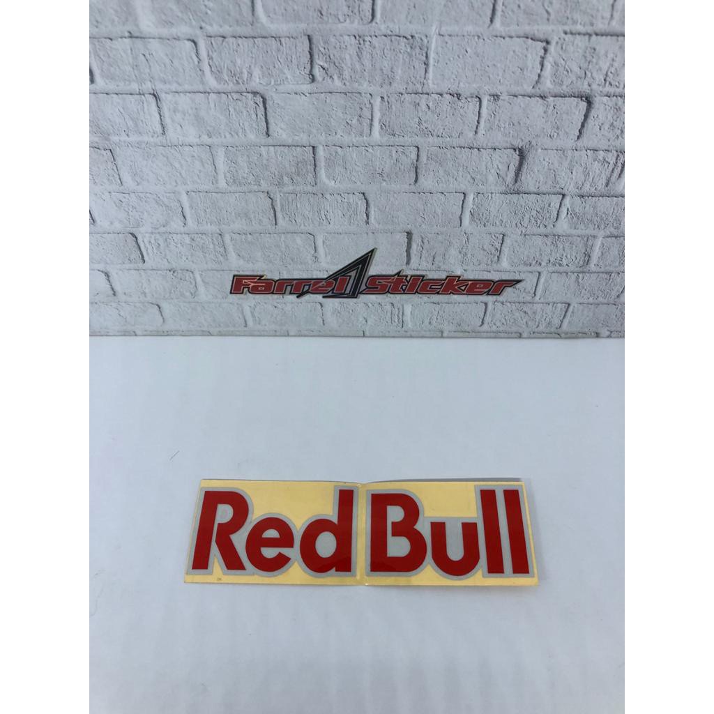 Stiker sticker tulisan REDBULL