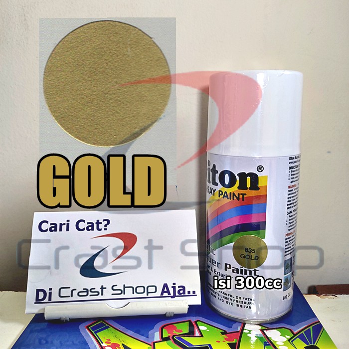 Cat Pilox Diton Gold 835 300cc warna emas Velg Mesin sepeda motor mobil