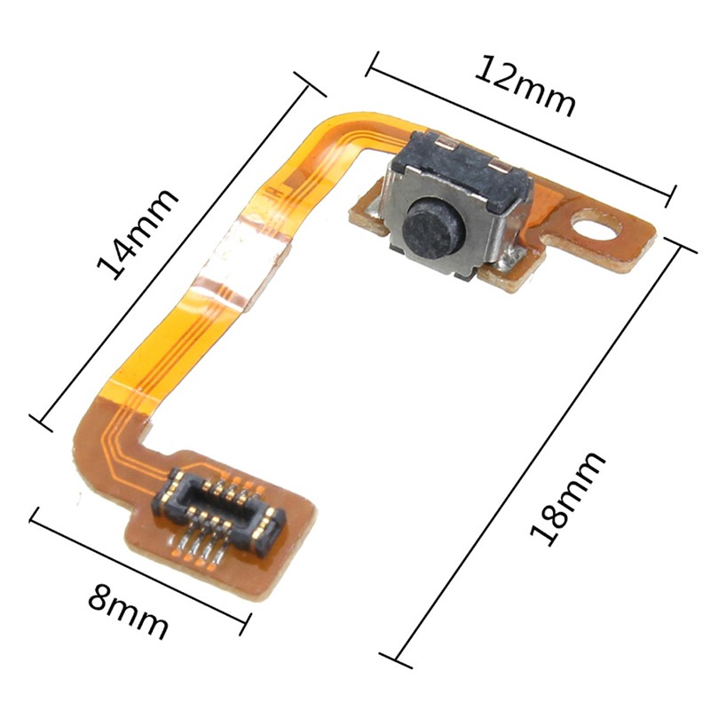 (Ele) Tombol Bahu Kiri / Kanan Warna Putih Dengan Kabel Flex Untuk Reparasi Nintendo 3ds