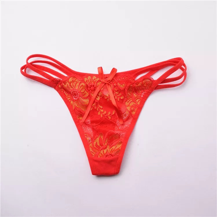 (COD) G String Sexy Low Waist tiga Tali Renda Celana Dalam Wanita One Size 3C083