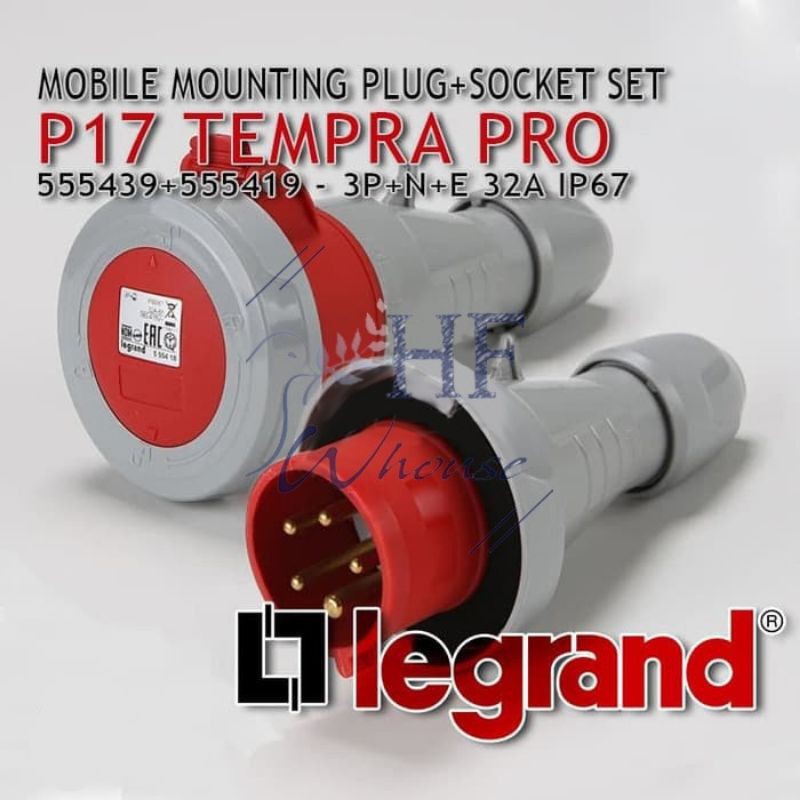 Legrand Set Mobile Mounting + Plug 32A 3P+N+E 5Pin IP67