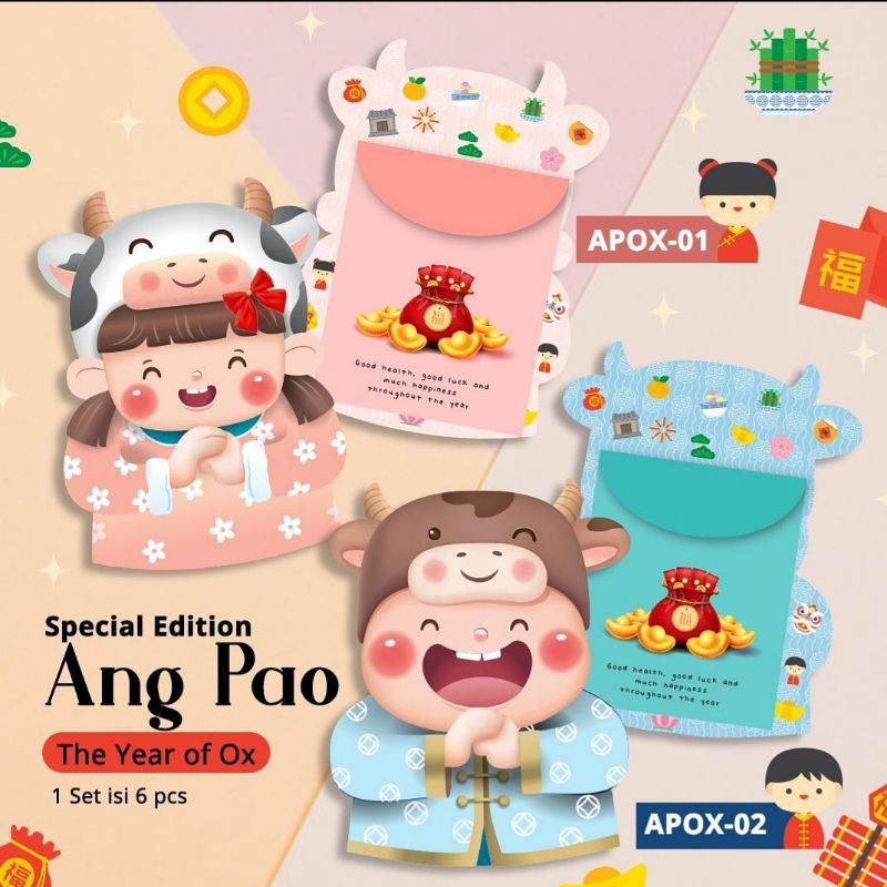 

Angpao Amplop Lucu Cow Kerbau Hampers Imlek CNY Sincia