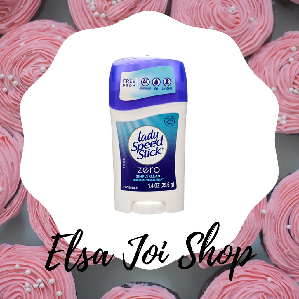 Jual Lady Speed Stick Zero Simply Clean Deodorant 39.6GR Shopee Indonesia