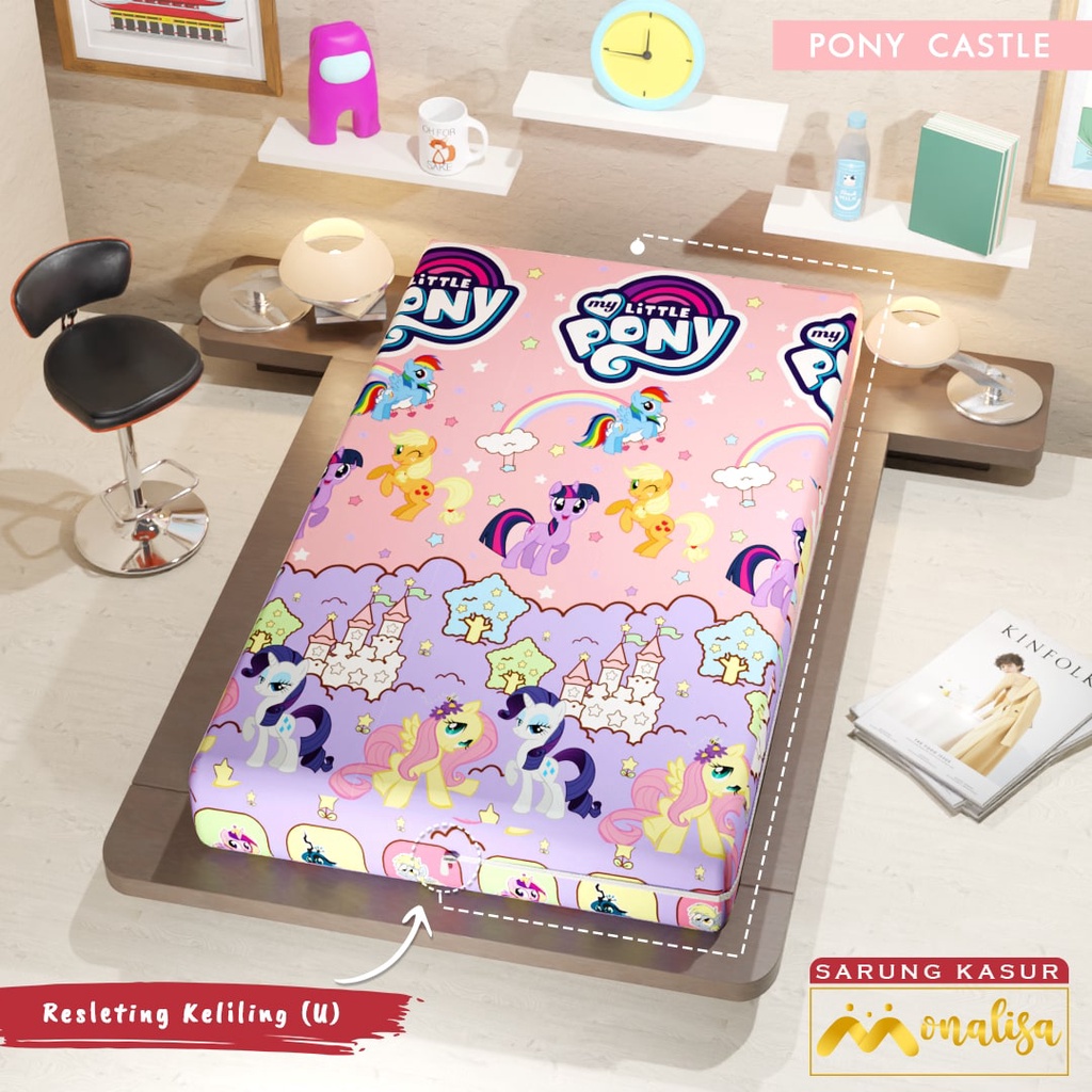 Monalisa Premium Sarung kasur Uk 90/100/120 T 15/20 - Pony Castle