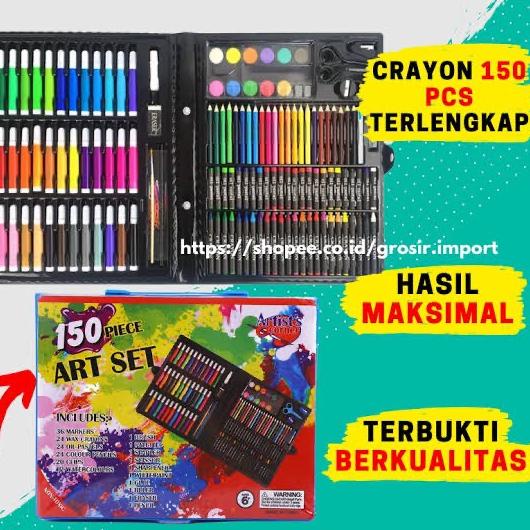 

Crayon Anak Set Isi 150Pcs / Alat Lukis Anak Set Pensil Warna Crayon