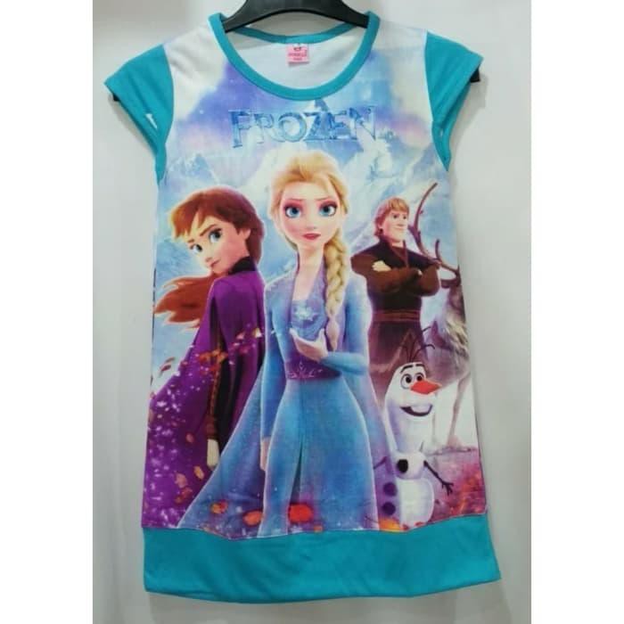 perlengkapan anak perempuan Daster anak merk marsella gambar Frozen usia6-9tahun Diskon