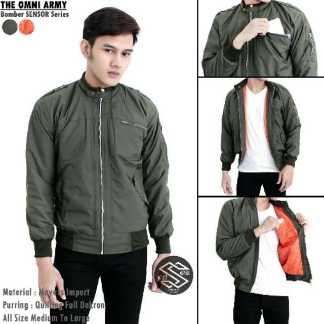JAKET BOMBER THE OMNI ARMY GREEN SENSOR