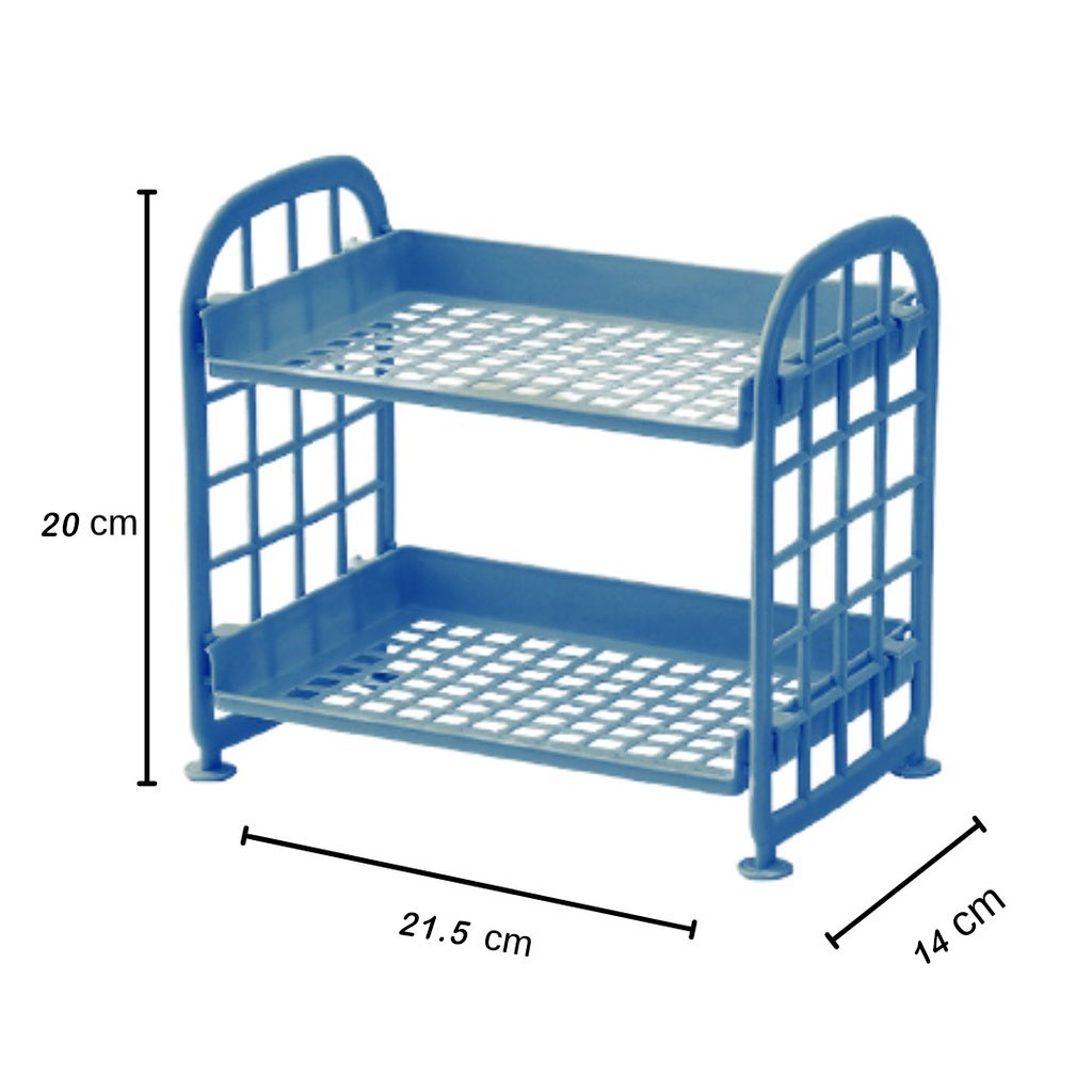 Rak Mini 2 Tingkat Multifungsi Rak 2 Susun Rak Meja Mini Rak Meja Rias Kantor Dapur Serbaguna - Acc Plus