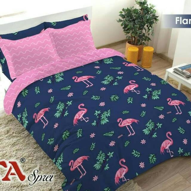 Sprei Fata Flamingo Navy 160x200