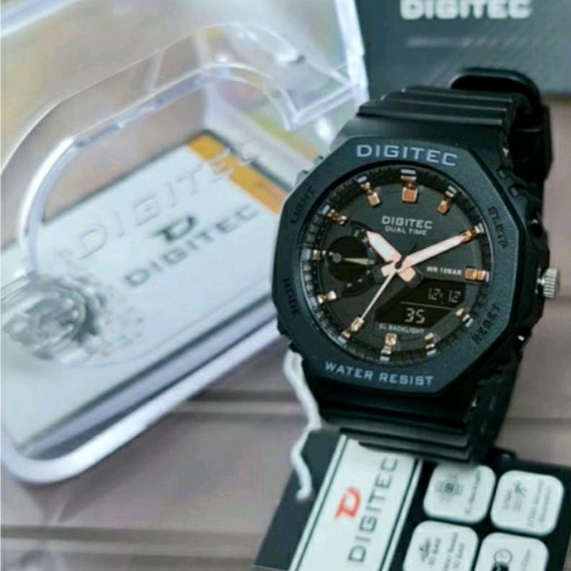 Digitec 3119 Outdoor Jam Tangan DG 3119 Ga2100 Jam Tangan Pria Rubber Dualtime Anti Air Waterproof