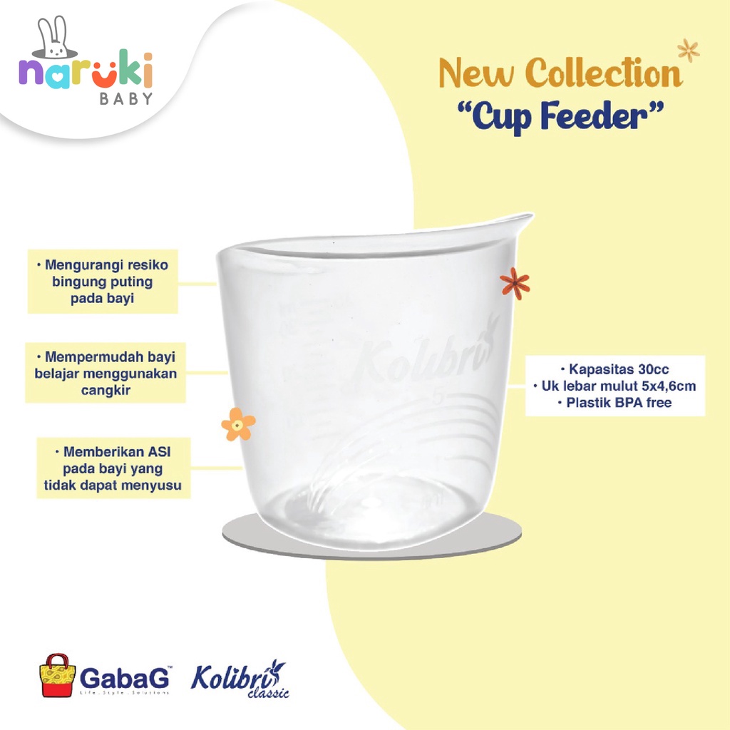 Gabag Kolibri Cup Feeder isi 3pcs