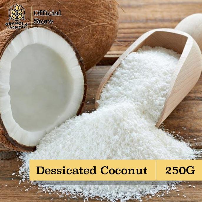 

Bumbu Dapur Dessicated / Desicated Coconut ( Kelapa Parut Kering) Low Fat - 250G