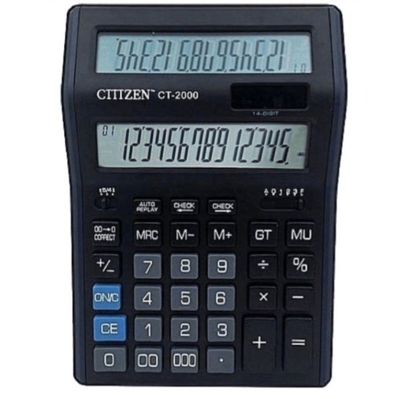 

kakulator dagang besar citizen 2 layar ct-2000,14 digit