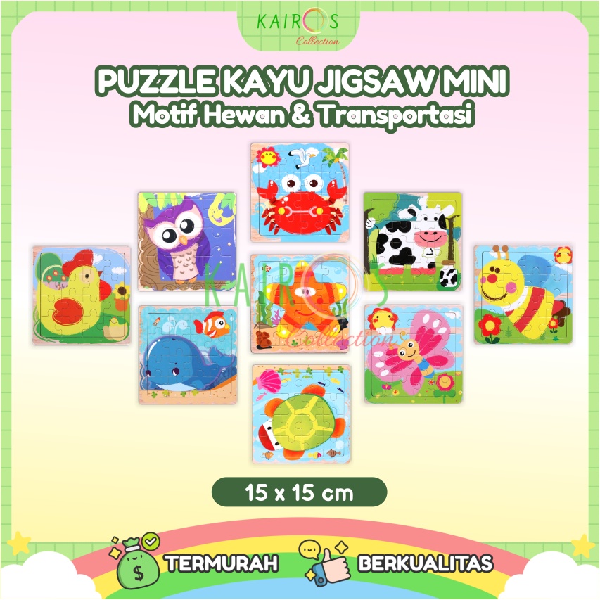 Puzzle Kayu Anak 4x4 (16pcs) Jigsaw Puzzle 4x4