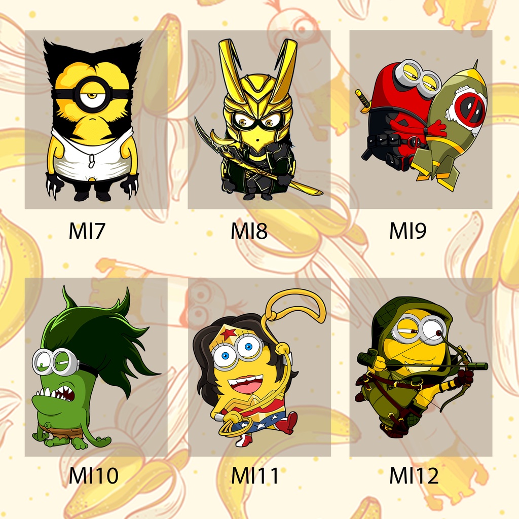 STICKER SABLON SETRIKA GOSOK STICKER KAOS STIKER TAS STIKER BAJU MINIONS SETRIKAAN