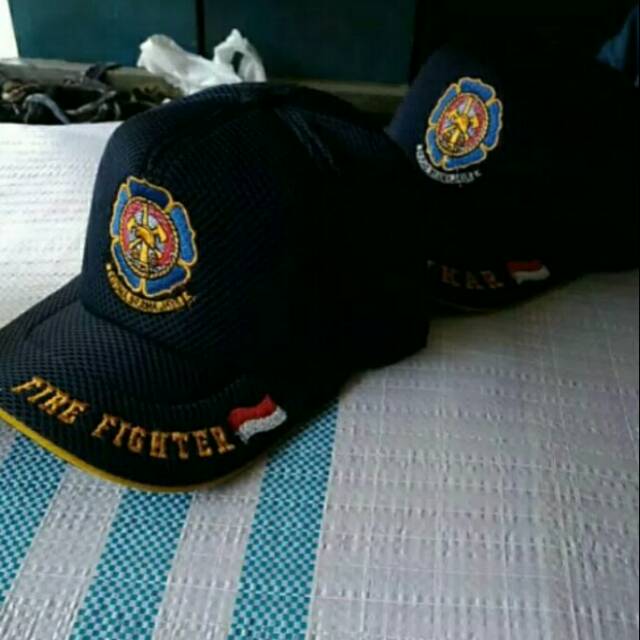TOPI JARING FIRE FIGHTER DAN DAMKAR FULL BORDIR