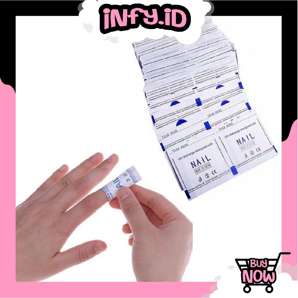 INFY - R594 (1PCS) UV Gel Nail Polish Remover &amp; Cleaner Wraps Foil Wipe Penghapus Kutek Gel