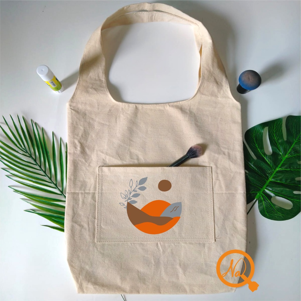 Totebag Vintage Tas tote Big Bahan Kanvas Tebal Tote Bag Kanvas-Perahu