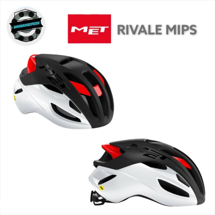 HELM SEPEDA NEW MET RIVALE MIPS HELM ROADBIKE ORIGINAL