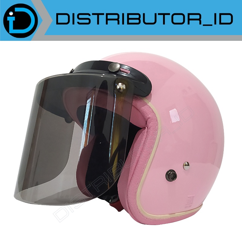 Helm Bogo Polos Warna Pastel Untuk Wanita Hijab dan Non Hijab