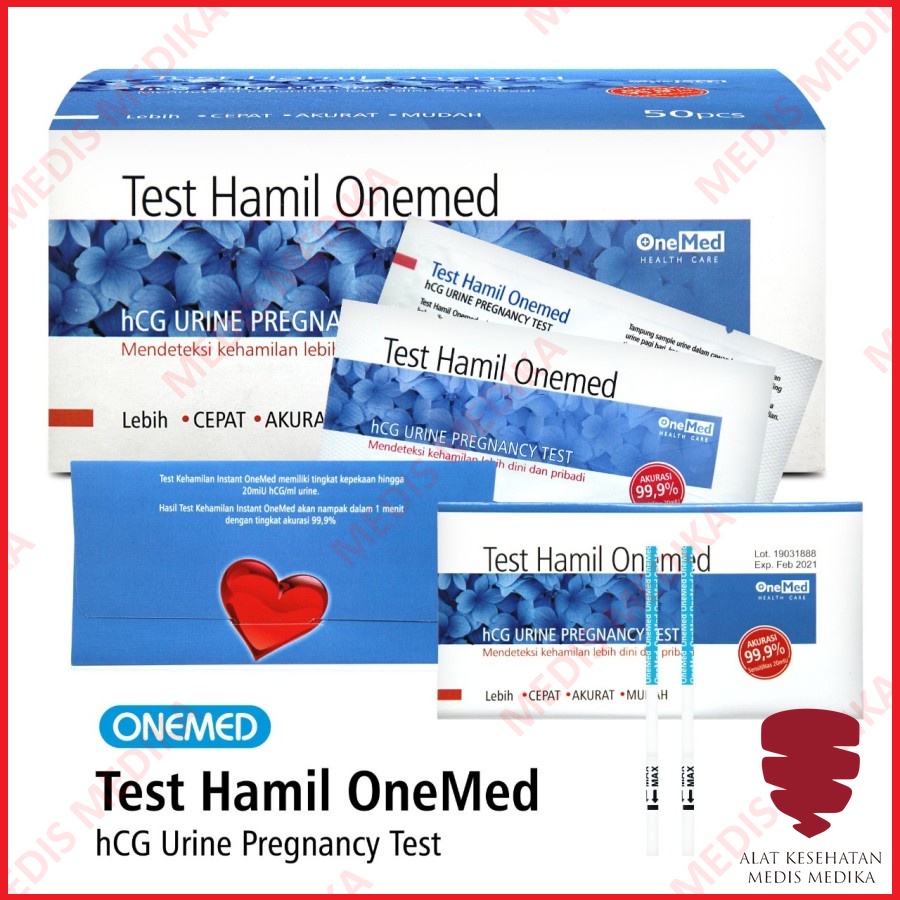 Test Hamil One Med Alat Tes Pack Kehamilan Cek Strip HCG Urine Pregnancy OneMed Tespack Promil Kesuburan