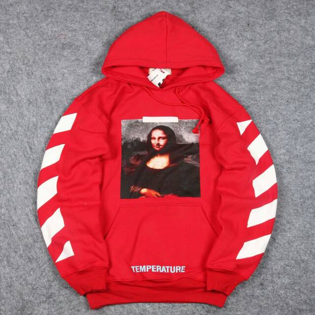 off white diagonal monalisa hoodie