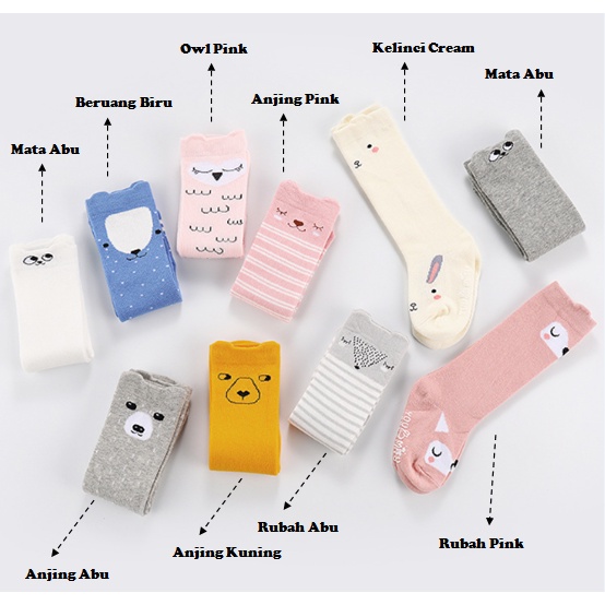 Kaos Kaki Panjang Bayi Karakter Imut Dan Fashion