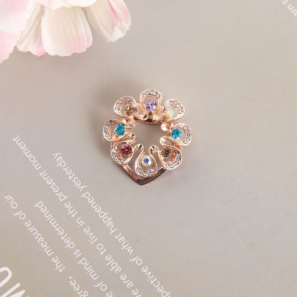 Bros Klip Gesper Syal Hias Mutiara Berlian Imitasi Untuk Wanita