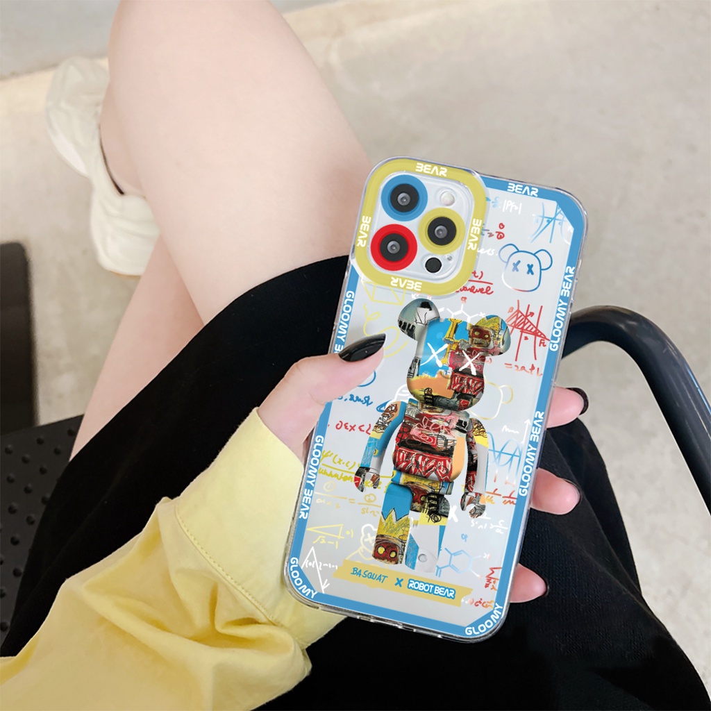 Power Soft Case Silikon TPU Motif Beruang Untuk Iphone 13 12 Mini 11 10 Pro XS Max X XR 8 7 6 6S Plus SE 2020