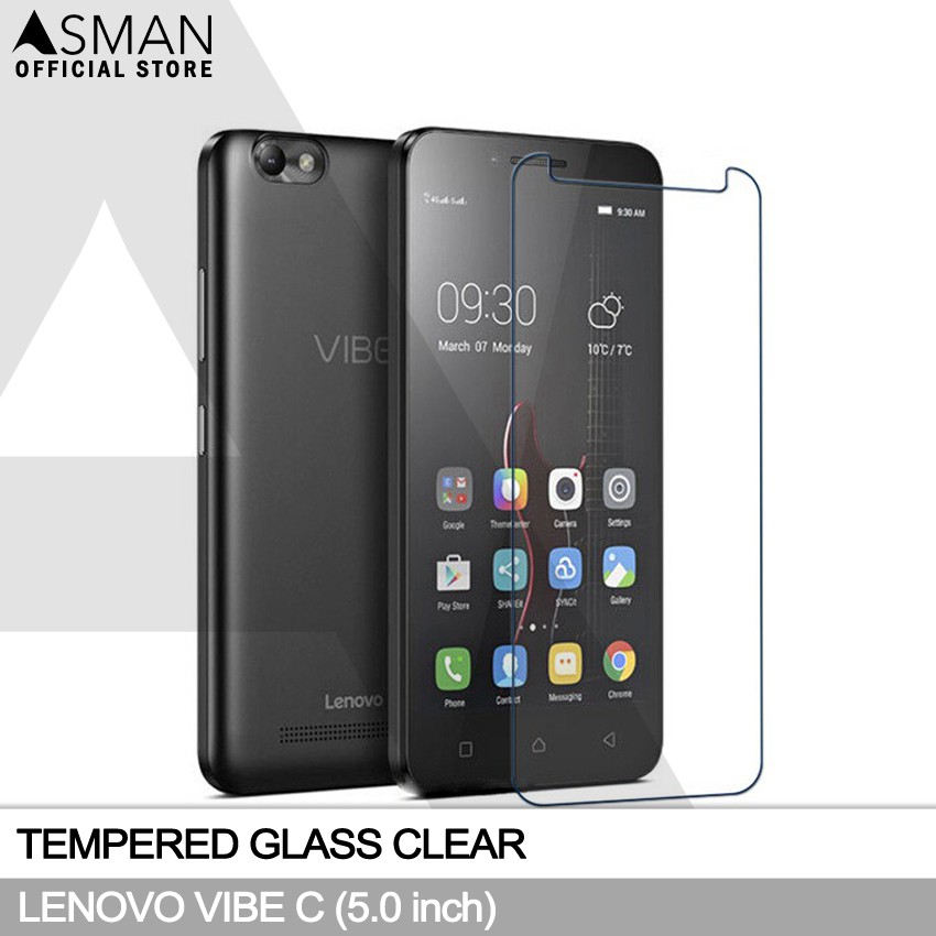 Tempered Glass Lenovo Vibe C (5.0&quot;) | Anti Gores Pelindung Layar Kaca - Bening